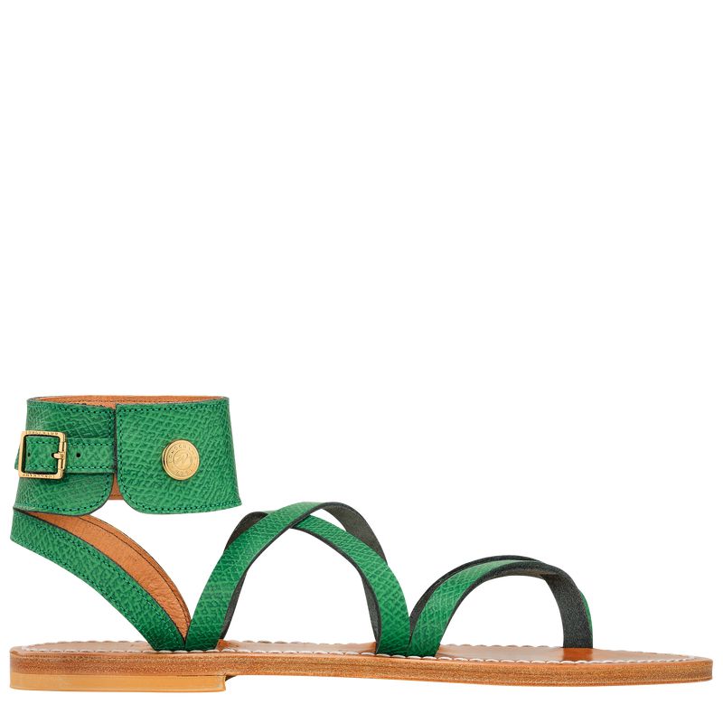 Longchamp X K.Jacques Women Sandals Green | Australia-654AJVHET