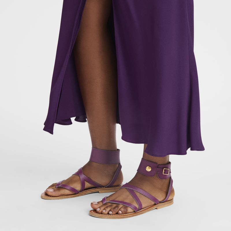 Longchamp X K.Jacques Women Sandals Purple | Australia-458ROXDQP