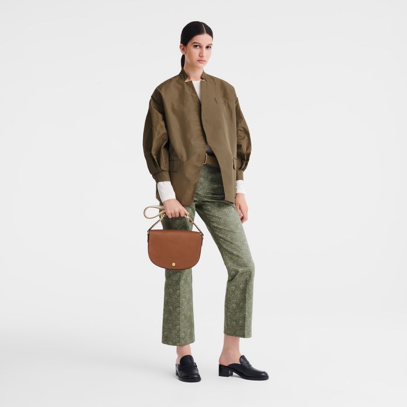 Longchamp Épure M Women Crossbody Bag Brown | Australia-154QJFRKB