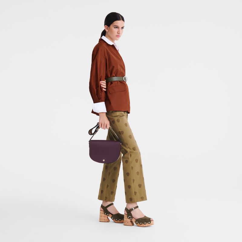 Longchamp Épure M Women Crossbody Bag Dark Purple | Australia-973KNMYHR