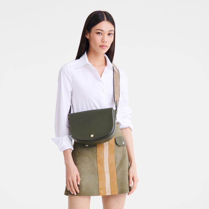Longchamp Épure M Women Crossbody Bag Khaki | Australia-612JZUITK