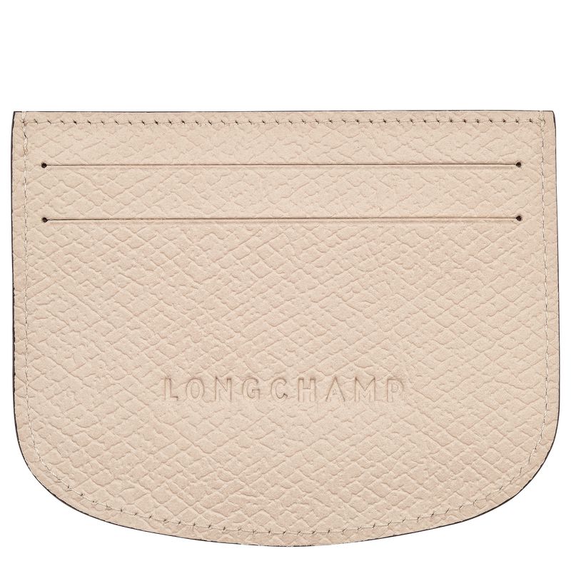 Longchamp Épure Men Card Holder Beige | Australia-310LFQUSW