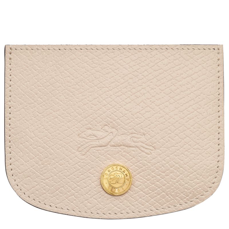Longchamp Épure Men Card Holder Beige | Australia-310LFQUSW