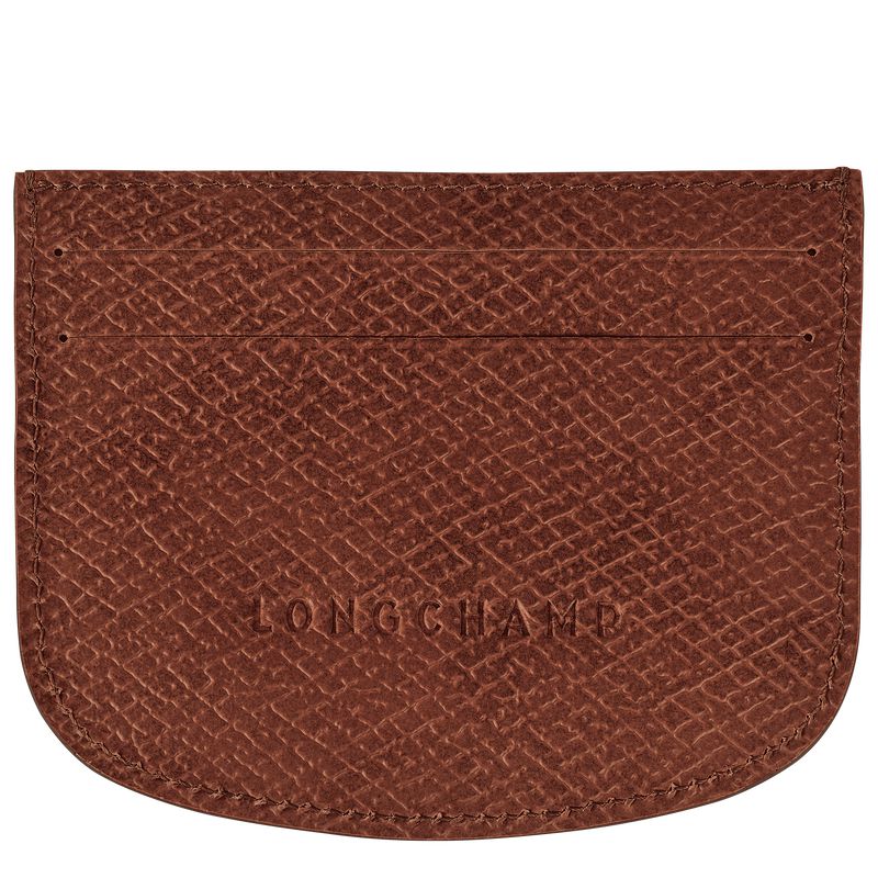Longchamp Épure Men Card Holder Brown | Australia-768YVIQBL
