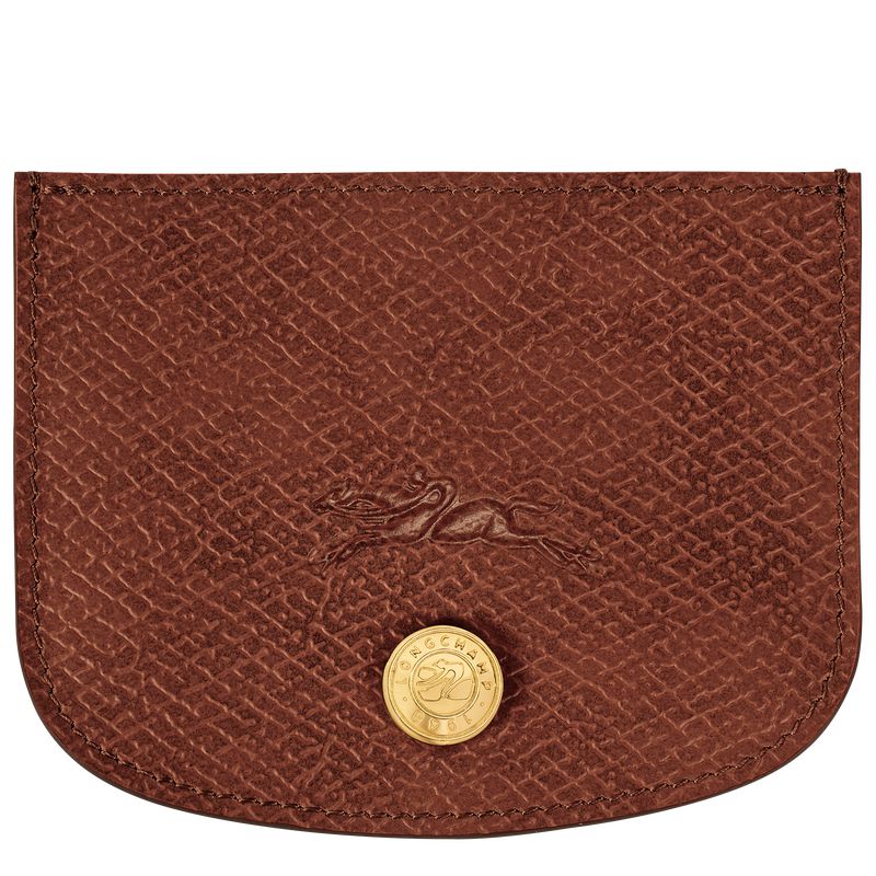 Longchamp Épure Men Card Holder Brown | Australia-768YVIQBL