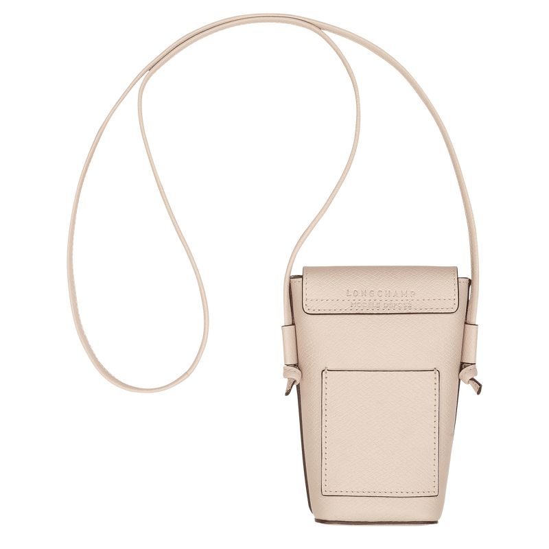 Longchamp Épure With Leather Lace Men Phone Case Beige | Australia-021ZVCDGU