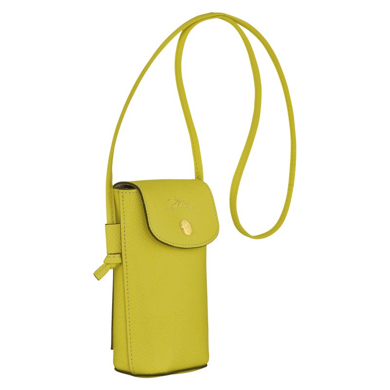 Longchamp Épure With Leather Lace Men Phone Case Green | Australia-325AVCBYQ