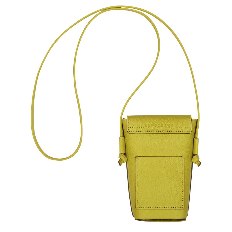 Longchamp Épure With Leather Lace Men Phone Case Green | Australia-325AVCBYQ