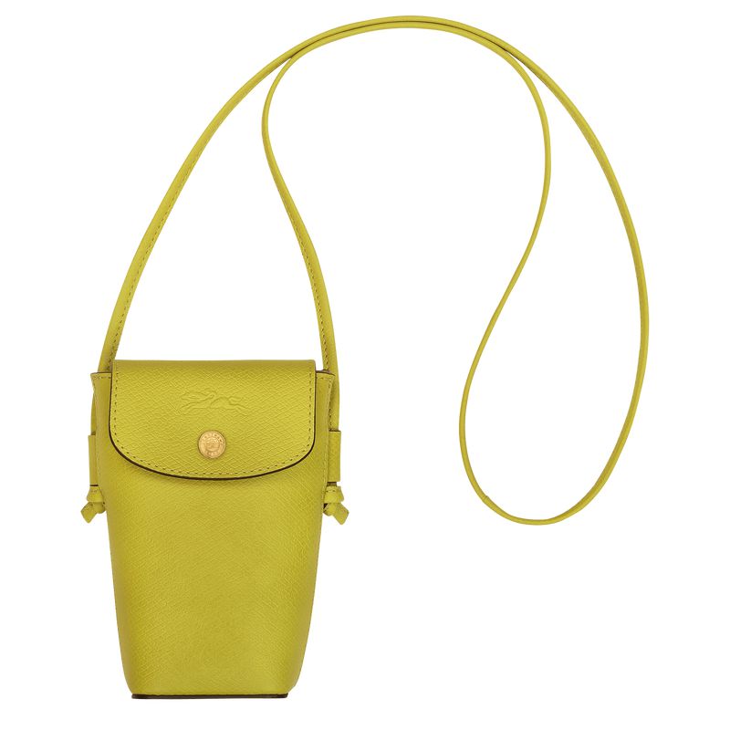 Longchamp Épure With Leather Lace Men Phone Case Green | Australia-325AVCBYQ