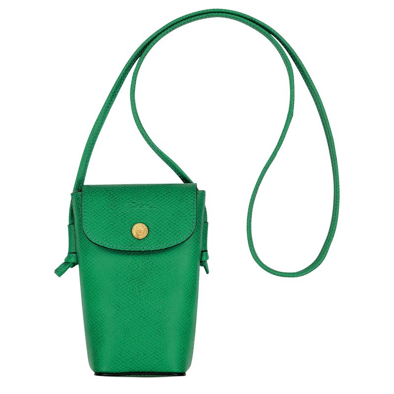 Longchamp Épure With Leather Lace Men Phone Case Green | Australia-217VTXHWA