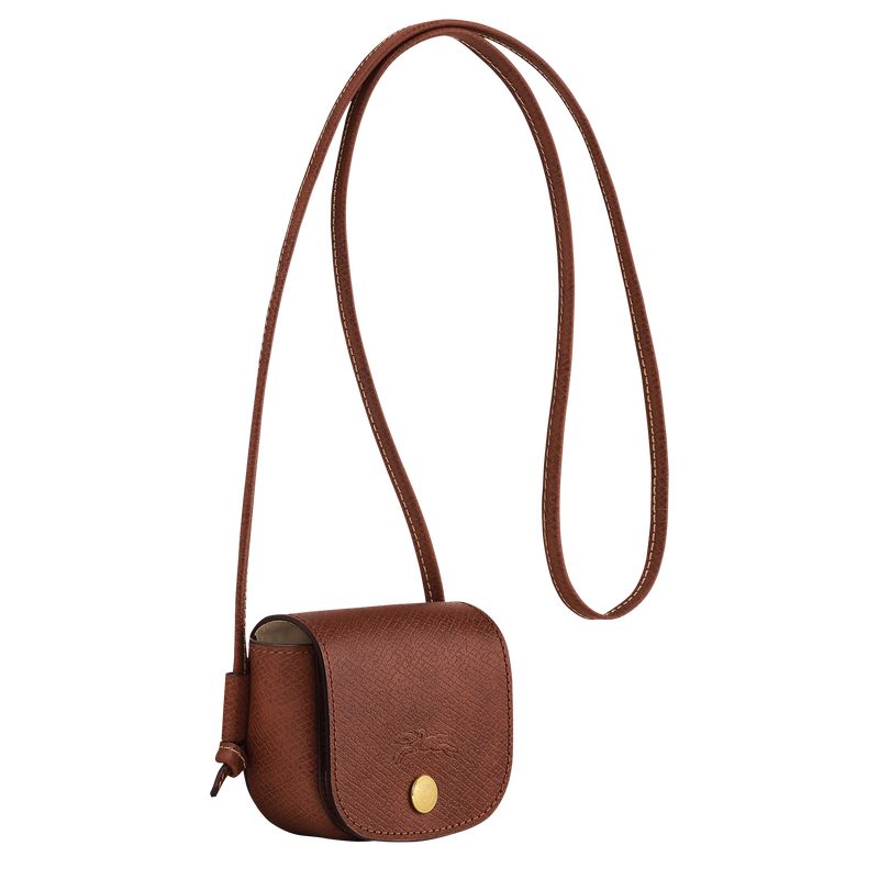 Longchamp Épure With Leather Lace Women Coin Purse Brown | Australia-750BZVJNE