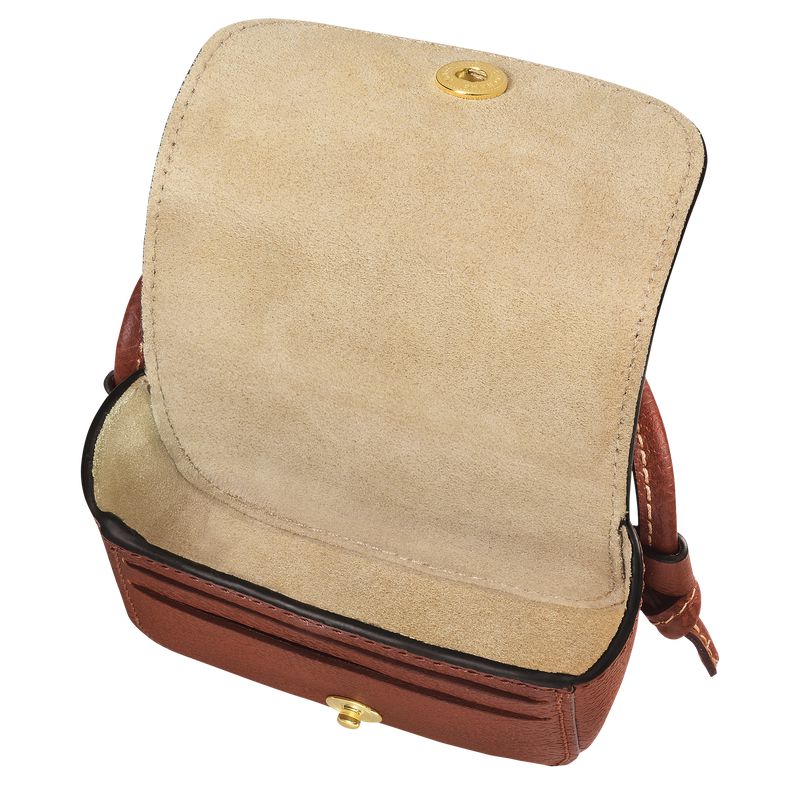 Longchamp Épure With Leather Lace Women Coin Purse Brown | Australia-750BZVJNE