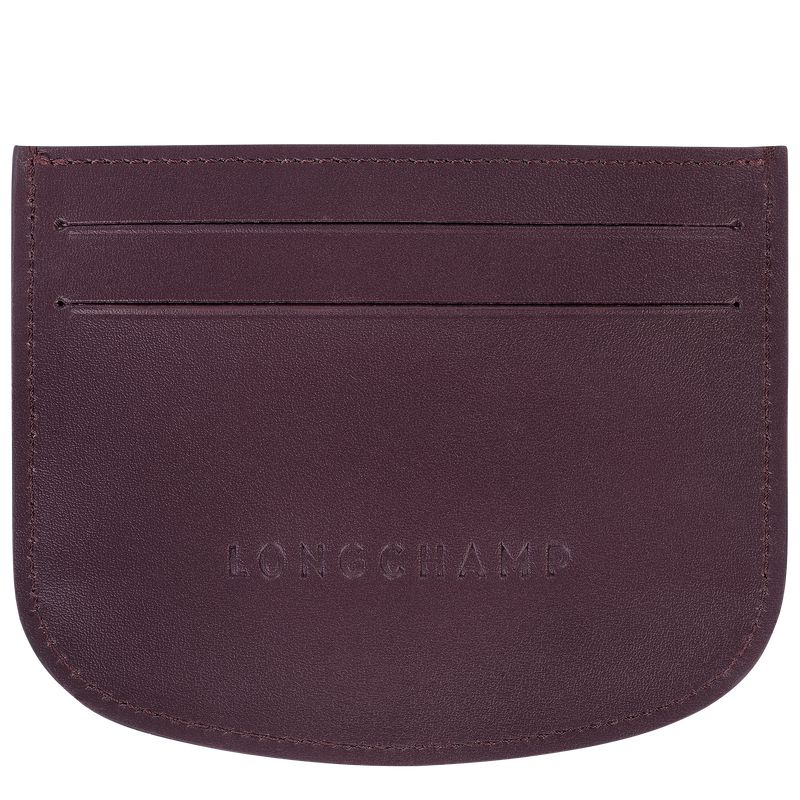 Longchamp Épure Women Card Holder Dark Purple | Australia-043UVWCBX