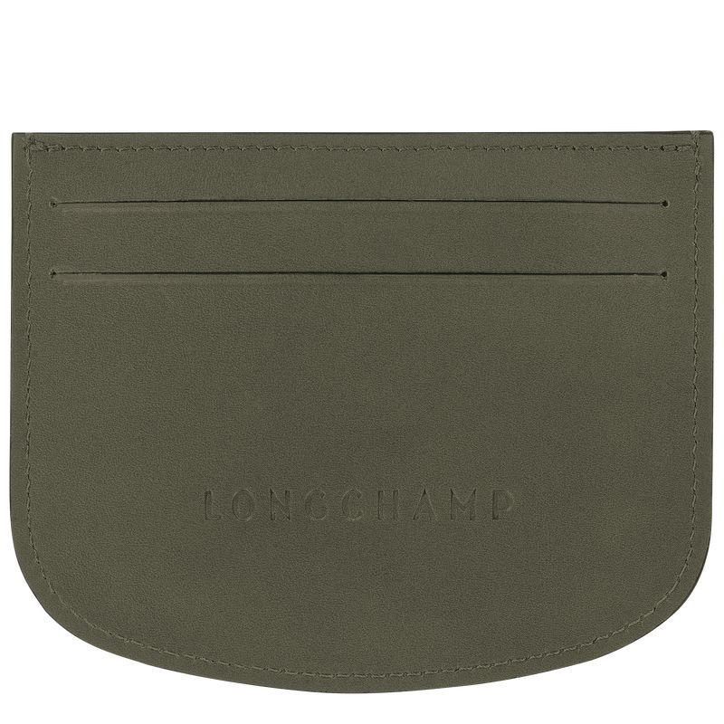 Longchamp Épure Women Card Holder Khaki | Australia-503ODVFSJ