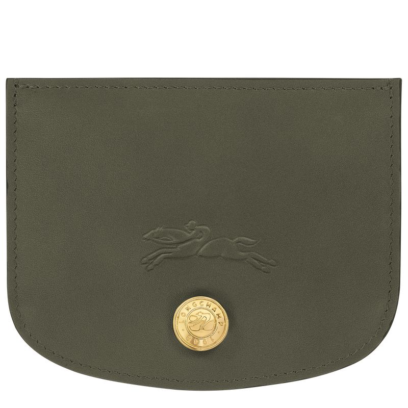 Longchamp Épure Women Card Holder Khaki | Australia-503ODVFSJ